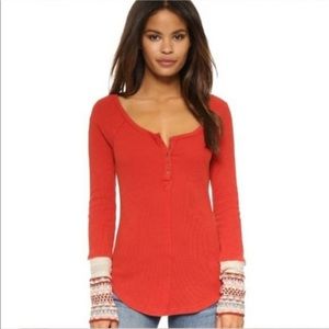 Free People Newbie Thermal Ski Lodge Henley